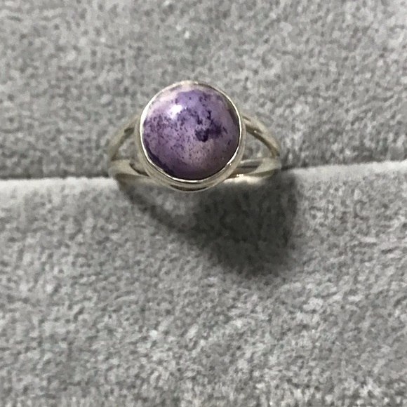 New Sterling Silver Purple Utah Tiffany Stone Ring Size 7.75-8 Crystal Gemstone - Picture 6 of 16